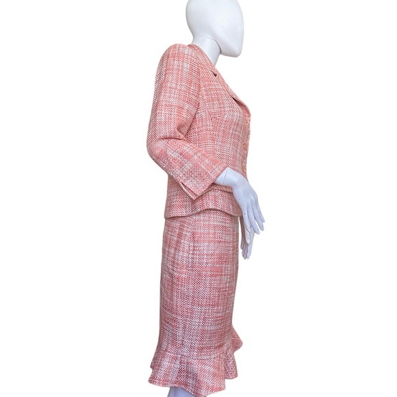 GEORGIOU VINTAGE TWEEN 2 PIECE MIX SET BLAZER W SKIRT BABY PINK - Picture 5 of 11